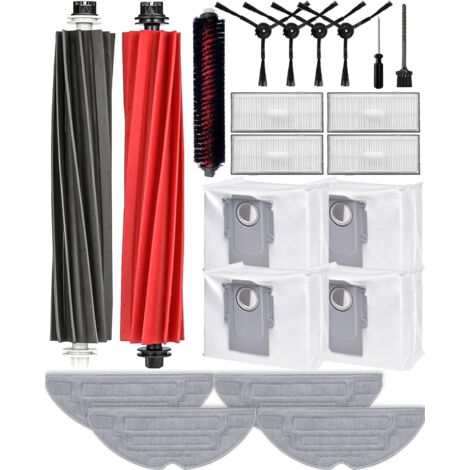21 Pièces Accessoires Pour Roborock S8 Pro Ultra, Brosses Principales, Brosses Latérales, Sacs À Poussière, Filtres Hepa, Serpillères