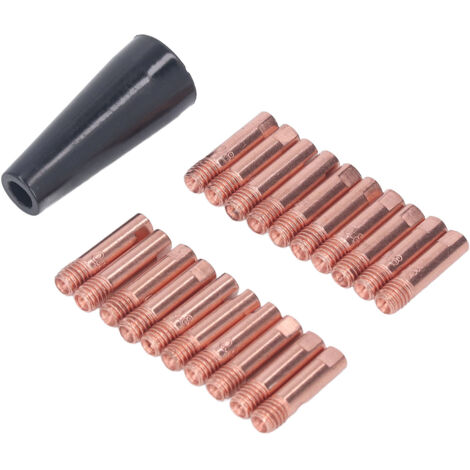 21 Pièces Embout de Soudure Sans Gaz en Cuivre 0,8mm avec Filetage Clair pour Accessoires de Protection