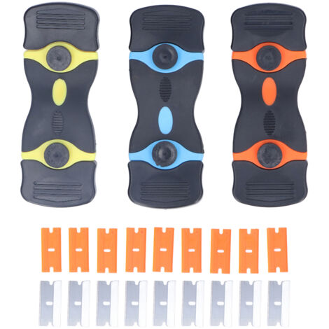 21 Pièces Lame de Rasoir Grattoir Multifonction pour Nettoyage et Décapage avec Manche
