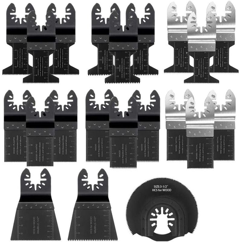 21 pièces lame de scie multifonctionnelle lame de coupe pour le travail du bois