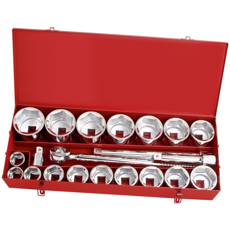 21-pzs. Estuche llaves de vaso 1'