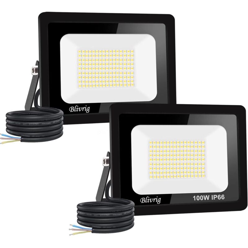 2100W Projecteur LED,spot led extérieur 10000LM Super Brillant Projecteur LED Exterieur IP66 Etanche Projecteur Exterieur Led 6500K Blanc Froid
