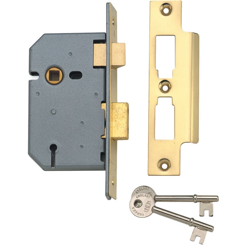 Union - 2332 Oval Profile Mortice Night Latch 77mm Satin Chrome