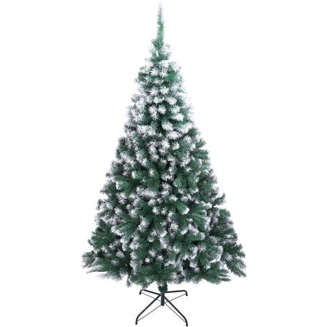 GROSMONDE 210cm 870 branches Sapin de Nol artificiel en PVC ¨¤ blanches en a¨rosol