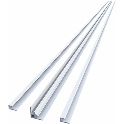 210cm Eckprofil mit Kantenprofil Aluminium Profil für 3mm Aluverbundplatte Matt Weiß