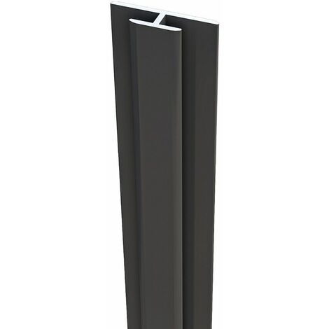 210cm H-Profil Aluminium Profil Verbindungsprofile für 3mm Aluverbundplatte Matt Schwarz
