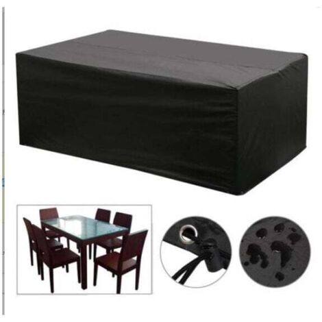 210d housse de mobilier, housse étanche à la poussière Oxford, rectangle extérieur de mobilier de jardin (213  132  74cm)