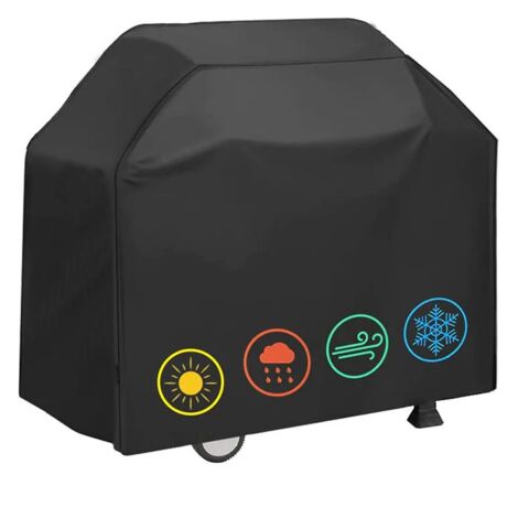 210D Oxford Housse Barbecue, Couverture de Grill Anti-Vent/Anti-UV/Anti-l'eau/Anti-l'Humidité/Antipoussière, Fits Most Grills, avec Sac de Rangement, 145 x 61 x 117cm