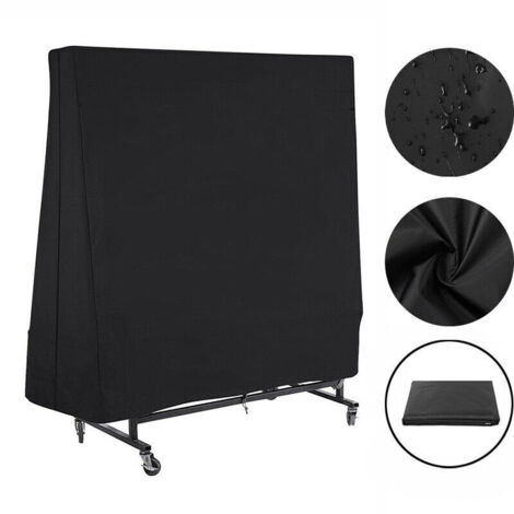 210D Oxford tissu table de ping-pong housse anti-poussière extérieur anti-poussière et étanche couverture noir 3685160 cm
