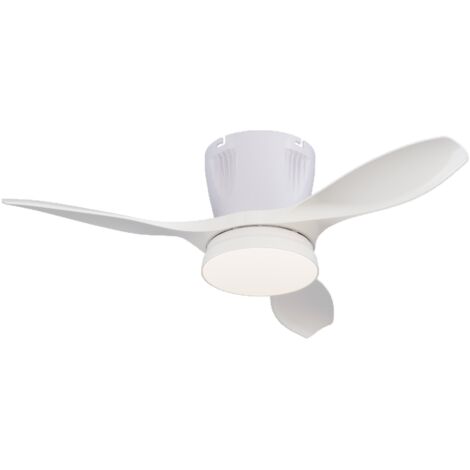 21,2 pouces ventilateur plafond, 3 vitesses, ventilateur suspendu de 42 W avec éclairage, température de couleur comprise entre 3 000 et 6 500 K, blanc