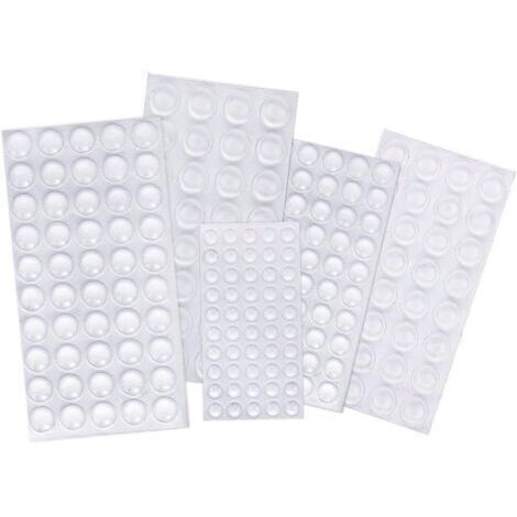 214Pcs Pieds Adhésifs Transparente, Butées de Protection en Caoutchouc pour Meubles, Tampons Autoadhésifs