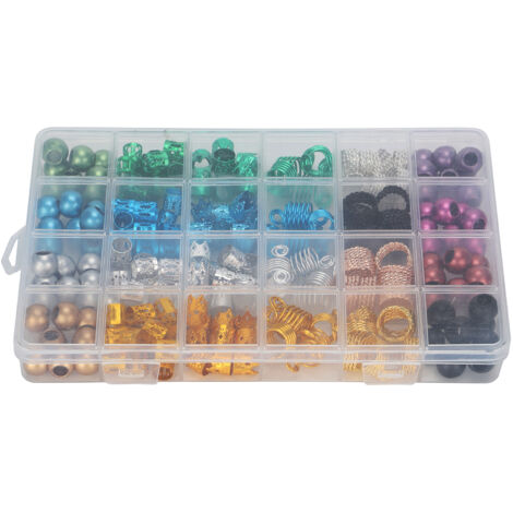 216 Anneaux pour Tresses Creux, Accessoires de Coiffure pour Dreadlocks et Décorations Capillaires