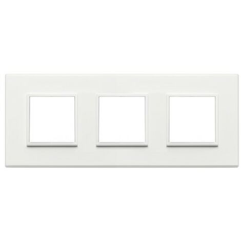 21644.17 Plaque 6M (2+2+2) Int71 Blanc Total Eikon
