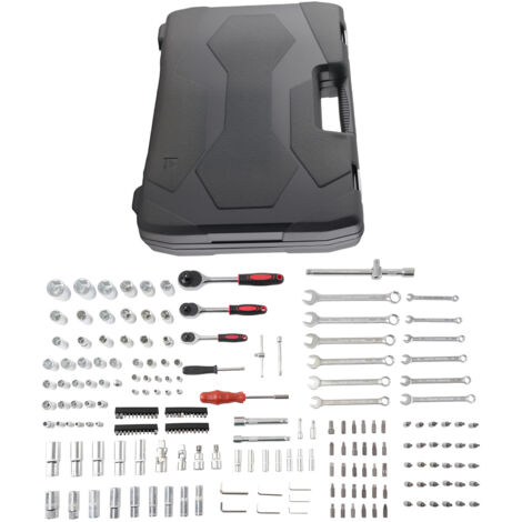 216pc Multi Drive Socket Set Ratchet Wrench Extension Universal Joint Tool Kit