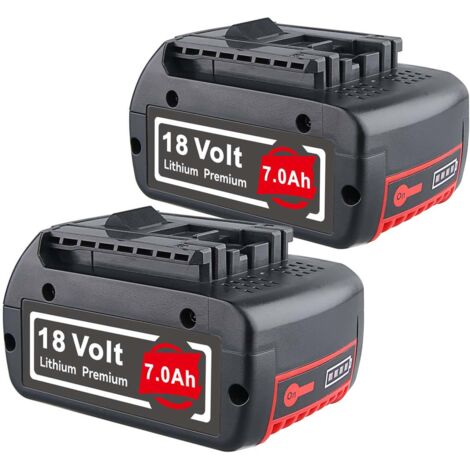 PDSTATION 2×18V 7.0Ah Pour Bosch Professional Batterie GBA 18V BAT618 BAT609 BAT620 GSR GSB GBH