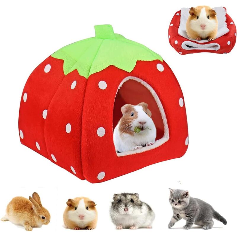 21cm Petit Nid pour Animaux de Compagnie, Petite Maison d'Hiver pour Animaux Compagnie, Maison de Hamster, Lit de Maison pour Petits Animaux pour