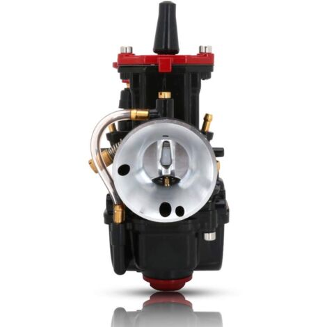 21mm PWK 21 Power Jet Vergaser für Motorrad, Rennsport, Universal, für 50 bis 100cc, Pitbike, Dirtbike, Motocross, Enduro, Offroad, Quad, Roller, schwarz.