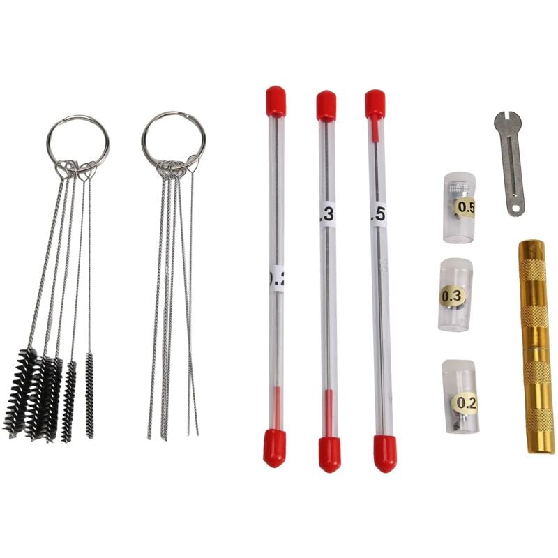 Image of 21Pcs Airbrush Düse Kappe Kit Nadel Ersatz Teile Nadeln Reinigung Teil