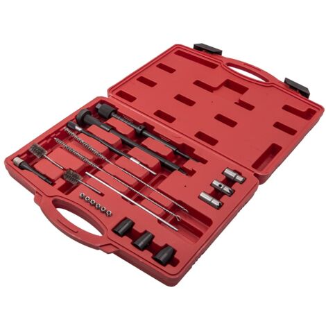 21pcs Injector Seat & Shaft Cleaning Kit Sealing Seat Cutter Guide Injector