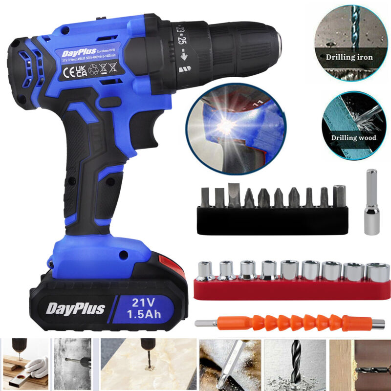 Image of 21V Bürstenlose Akkuschrauber (Mit 2 x 1,5Ah Akkus und Ladegerät, Koffer, 26-tlg. Zubehör-Set)