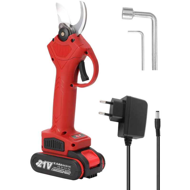 21V Electrique Sans Fil Secateur Tailler Cisaillement Efficace Des Arbres Fruitiers Branches Bonsai Elagage Cutter Amenagement Paysager Outil