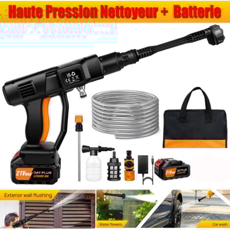 VISLONE Nettoyeur Haute Pression Sans Fil,21V 2x3000 MAh Batteries