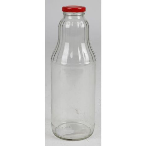 21x Glasflasche 1L Schraubdeckel Saft Wasser Milch Küchen Trink Tisch Haushalt