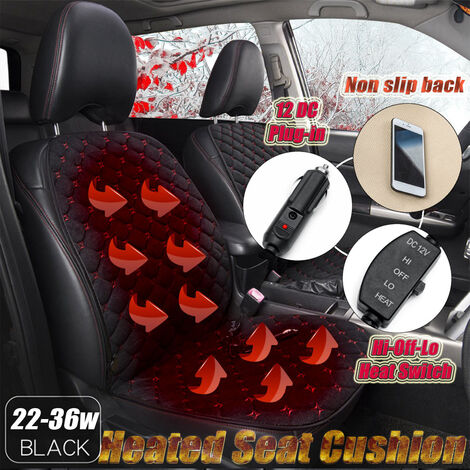 2pcs/1pcs 12V Heated Car Heated Car Seat Cushion Seat Cover Heater