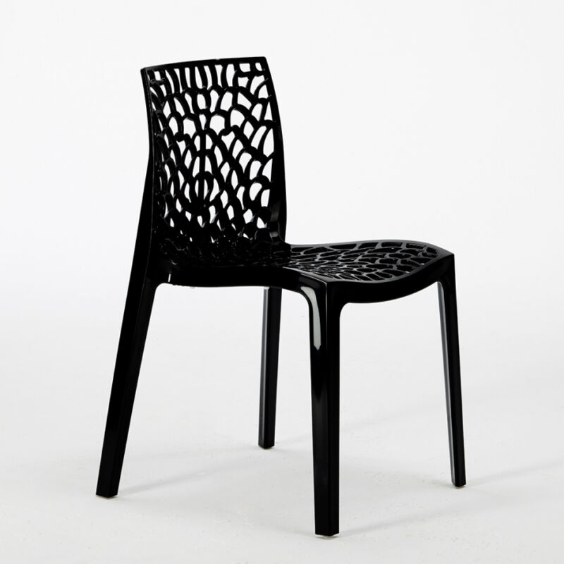 22 Chaises Gruvyer Grand Soleil nid d'abeille colorées promo prix stock | Noir 2
