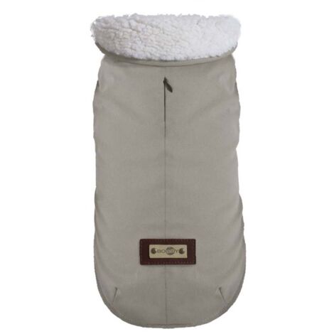 22 cm: Cappotto impermeabile modello Parka con fodera in pile e bottoni a pressione per cani