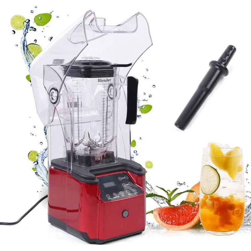 2.2 l glass blender, smoothie blender silencieux, avec écran tactile intelligent et broyeur de glace, blender de cuisine, 26000 rpm