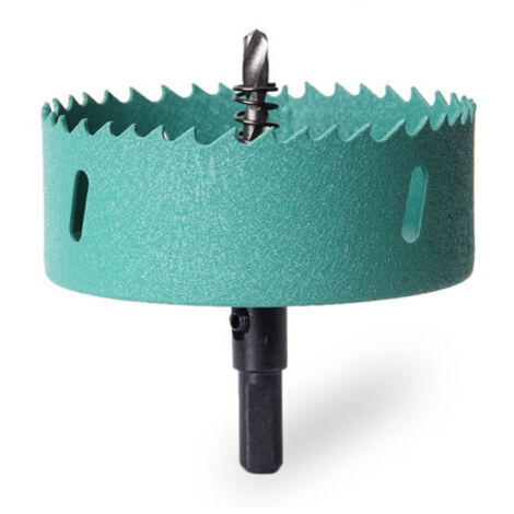 22 mm Bi-Metall Lochsäge, Hochleistungs-Lochschneider für Holz, Metall, Edelstahl, Kunststoff, Trockenbau und Faserplatten (grün)
