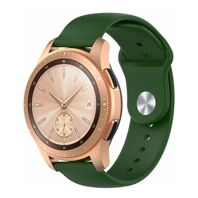 

22 mm Correa de reloj deportivo Reemplazo de liberacion rapida Correa de reloj inteligente Pulsera de silicona suave para reloj,Ejercito verde