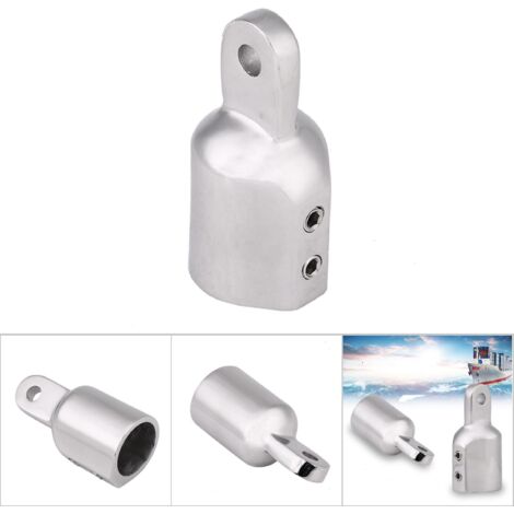 22-mm-Endstück aus Edelstahl für die Befestigung eines Bimini-Tops oder einer Sprayhood.