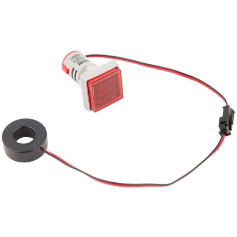 22-mm-LED-Digitalanzeige für Wechselstrom und -spannung, 0–100 A (rot)