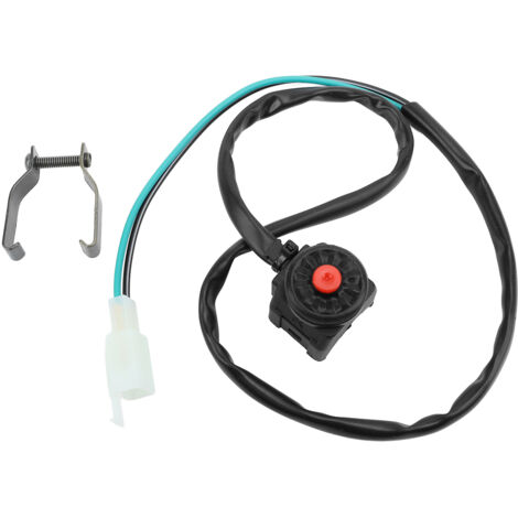 22-mm-Motorrad-Not-Aus-Schalter mit 64 cm Kabel – Universeller roter Knopf zum Abschalten von Motor und Hupe