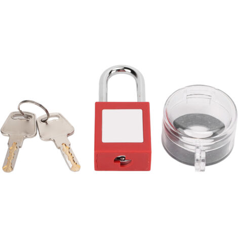 22-mm-Notrufknopf mit transparenter Staubschutzkappe und 38-mm-Vorhängeschlossschutz