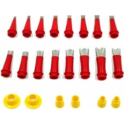 22 PièCes SéRies Acier Inoxydable Calfeutrage Buse Applicateur Calfeutrage Finition Colle Silicone Mastic Outil de Finition Cuisine Salle de Bain