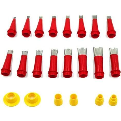 22 PièCes SéRies Acier Inoxydable Calfeutrage Buse Applicateur Calfeutrage Finition Colle Silicone Mastic Outil de Finition Cuisine Salle de Bain