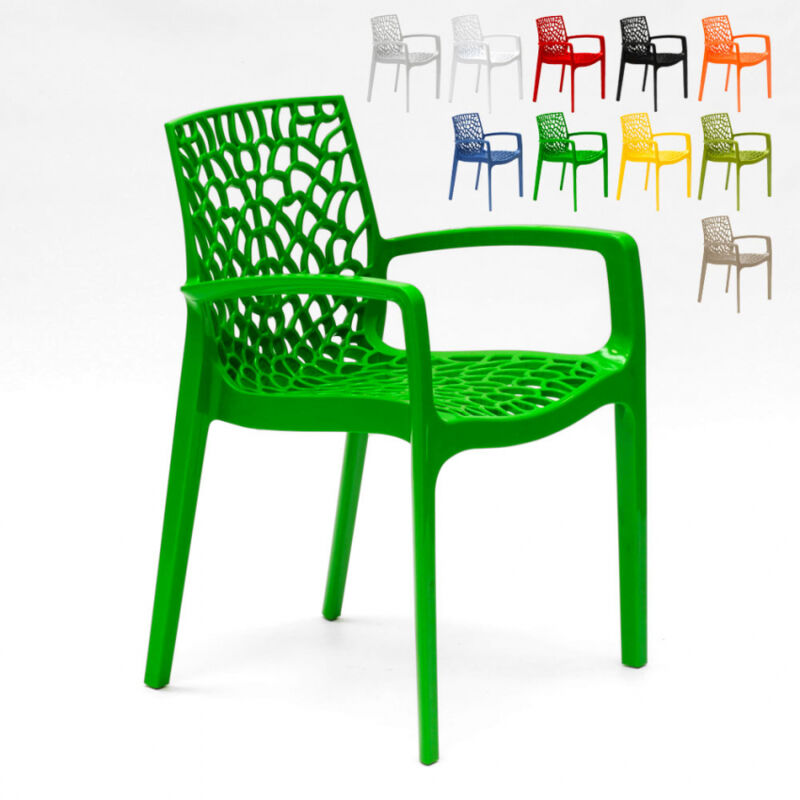 

22 Sillas Gruvyer ARM Grand Soleil reposabrazos polipropileno lúcido stock | Verde