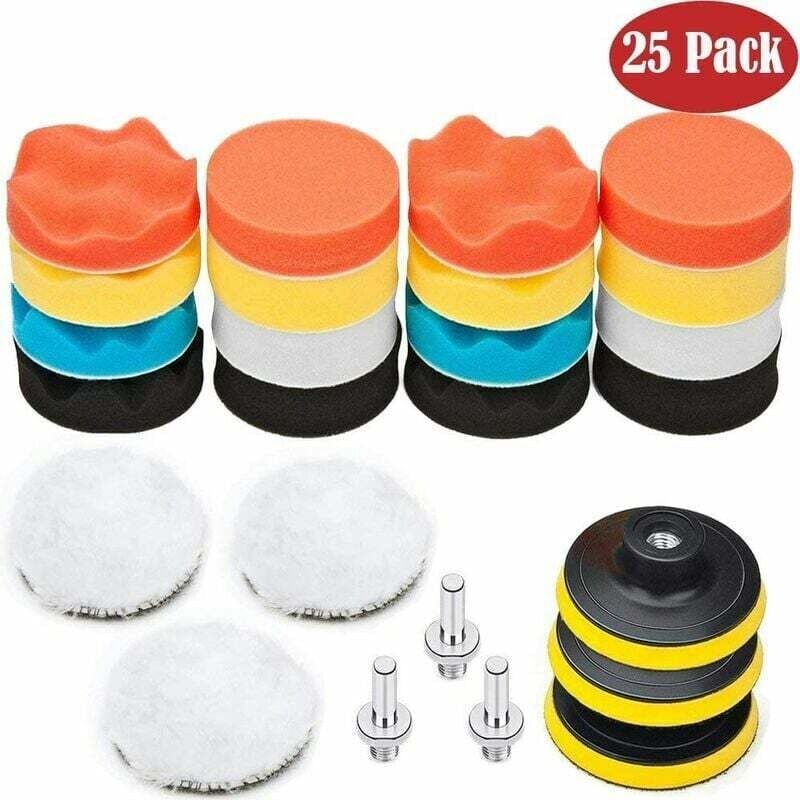 Image of 22-teiliges 3-Zoll-Polierschwamm-Polierset mit Adapter-Kit zum Polieren von Autos