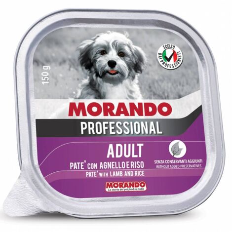 22 x CIBO CANE MORANDO VSC 150 G PATE AGNELLO E RISO