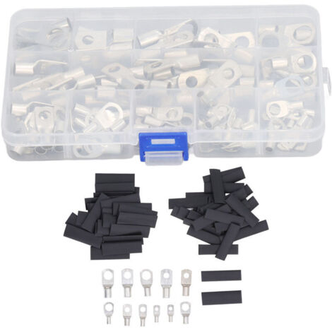 220 PCS Cuivre Connecteur de cosses à anneau en ABS résistant à la chaleur avec boîte de rangement pour système solaire,DUBUNS