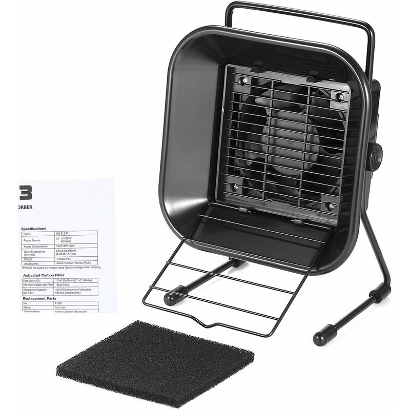 220 V 30W A Souder Fumee Extracteur De Fumees Absorber Avec Filtre A Charbon Actif Eponge Angle Reglable Ventilateur Silencieux Pour La Station A