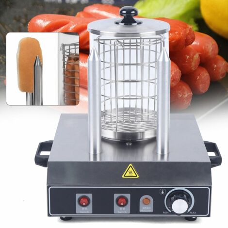 220 V Calentador de salchichas Calentador de pan Cocedor de salchichas de acero inoxidable Calentador de salchichas, calentador de salchichas para perritos calientes Utensilios Calentador de salchicha