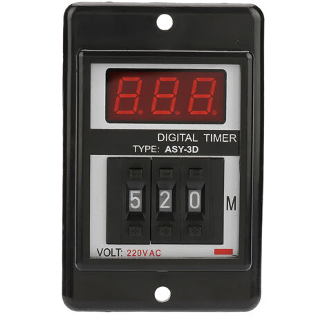 220-V-Digitaltimer, programmierbarer Timer 0–199 Min., 8-polig ASY-3D