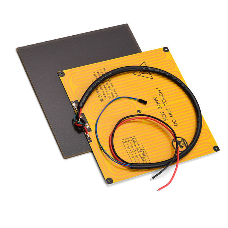 220 x 220 mm Ultrabase Plate-forme Plaque de verre Surface de construction + Lit chauffant en aluminium 12 v avec câble métallique pour Anet A8 A6