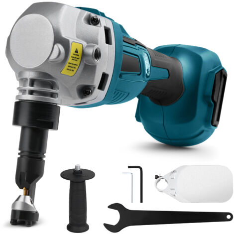 2200RPM Grignoteuse électroportative Sans Fil 800 W, Compatible avec Batterie Makita 18 V, Sans Balais, Outil de découpe de métal, Tête de coupe orientable 360° (Batterie non incluse)