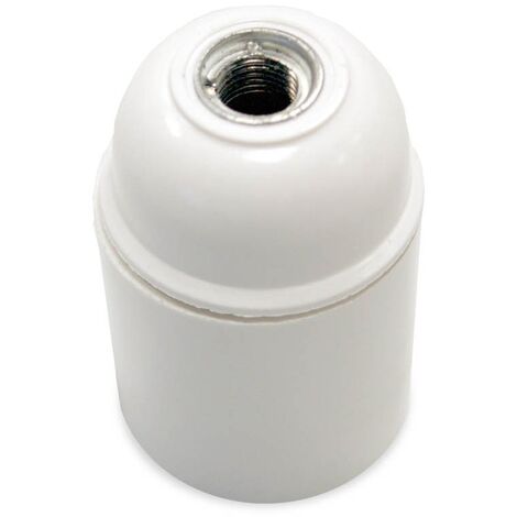 Portalamparas baquelita liso E27 Blanco