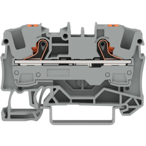 2206-1201  WAGO 2-CONDUCTOR THROUGH TERMINAL BLOCK WITH PUSH-BUTTON 6 MM, GREY